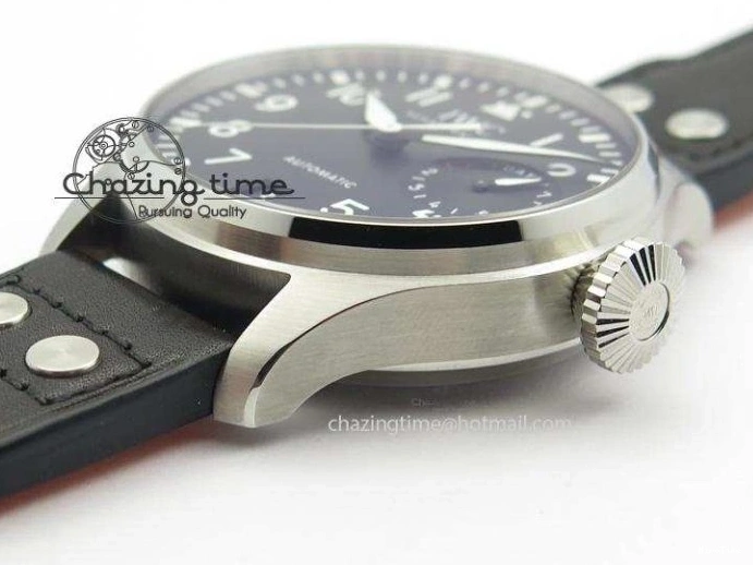 MIROTIME 0514 GoodFit Big Pilot Real PR IW500912 ZF Best Edition Black Dial On Black Leather Strap A 7287